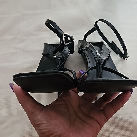 Public Desire Women's Strappy Square Open Toe Heel Shoes Size 6 Black - Picture 6 of 16